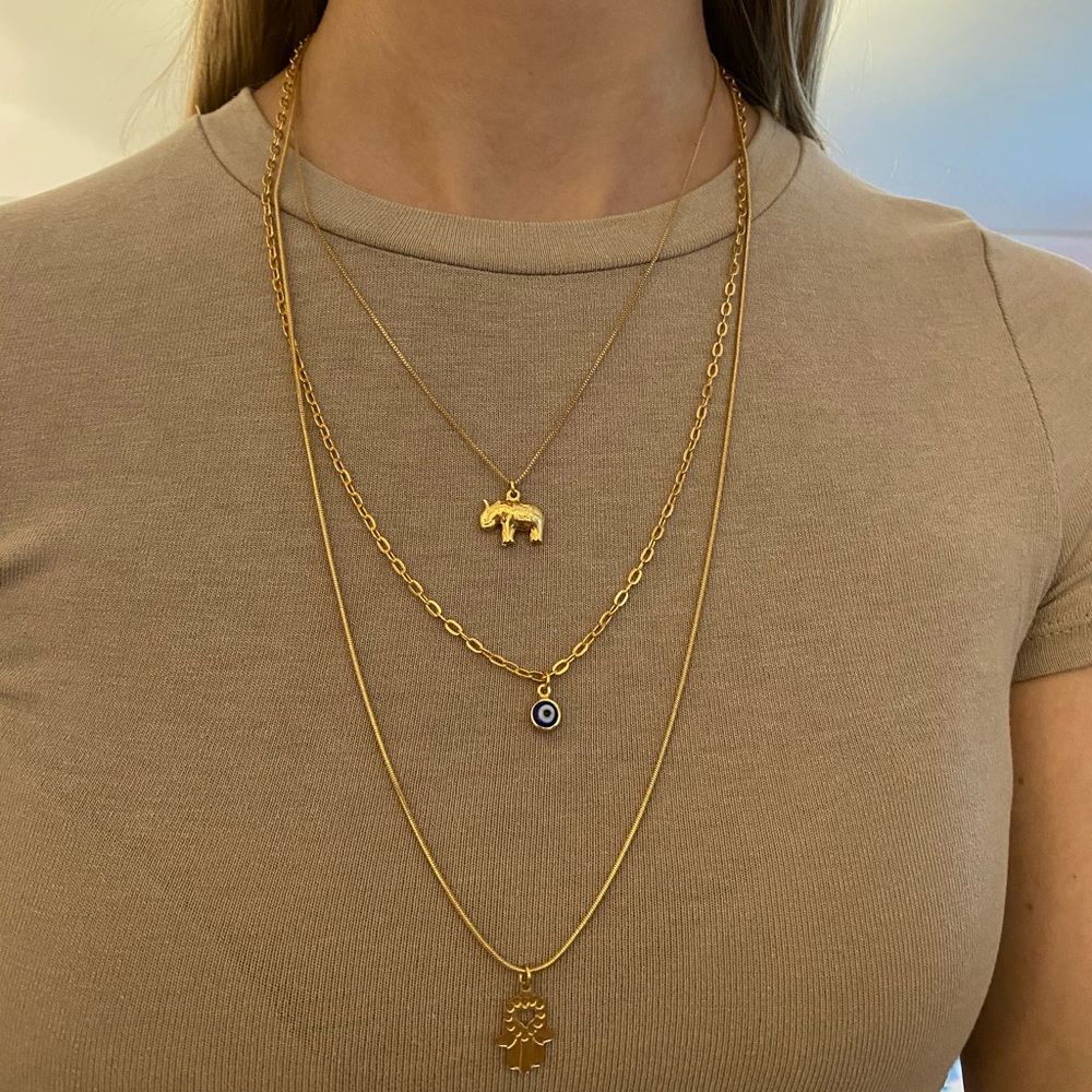 The M Jewellers The Full Evil Eye Layer Necklace